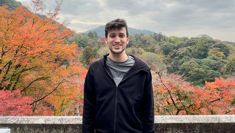 Samuel Weinmann ’24 in Japan during the Model UN conference.