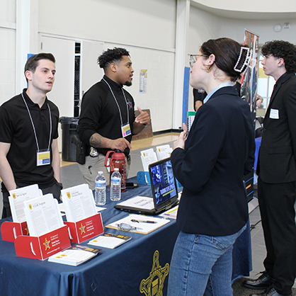 The U.S. Secret Service was among the dozens of organizations and agencies represented at the career expo. 
