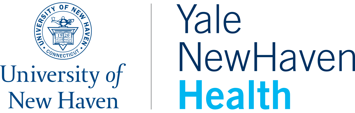 University of New Haven logo to the left of Yale New Haven Health logo