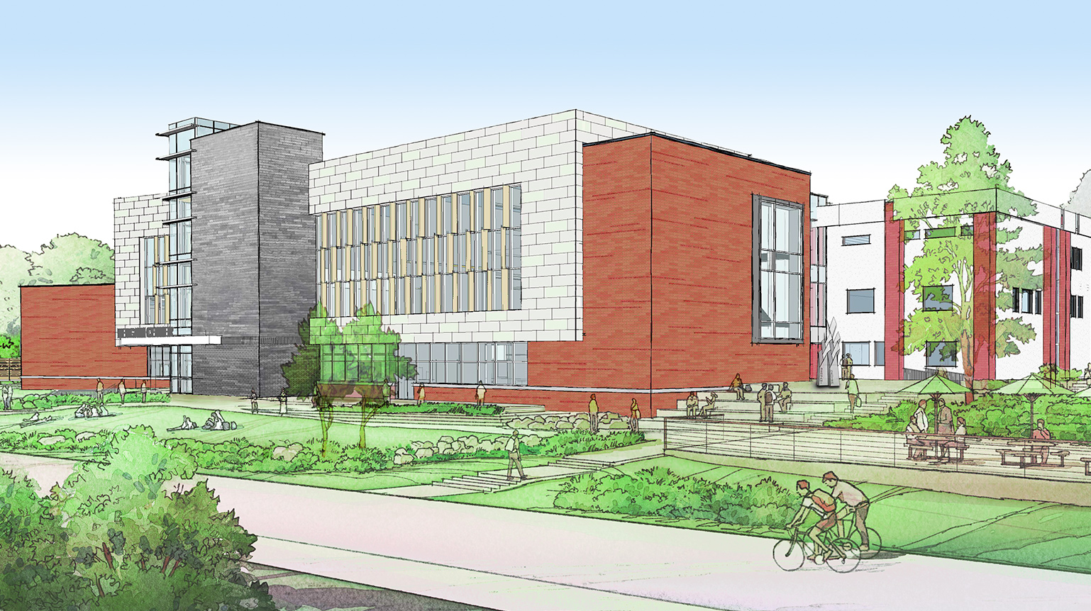 Rendering of the Bergami Center for Science, Technology, and Innovation