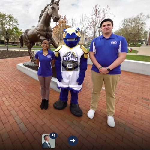 Students and Charlie give the virtual tour