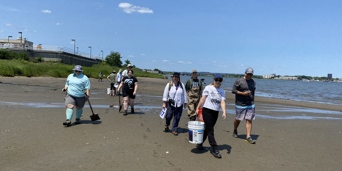 COASTS students on beach