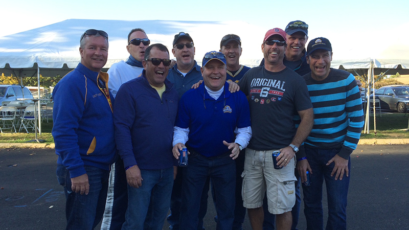 Ben Robert ’81, ’83 MBA (back, right) and several of his fellow Chargers.