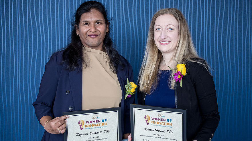 Professors Nagasree Garapati, Ph.D. (left) and Professor Kristine Horvat, Ph.D. (right)