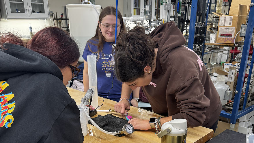 Chemical Engineering students working on project