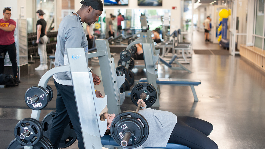 Weight lifters at the gym