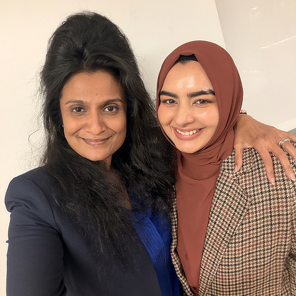 Pavani Rangachari, Ph.D., CPH and Iqra Malik ’27 MHA