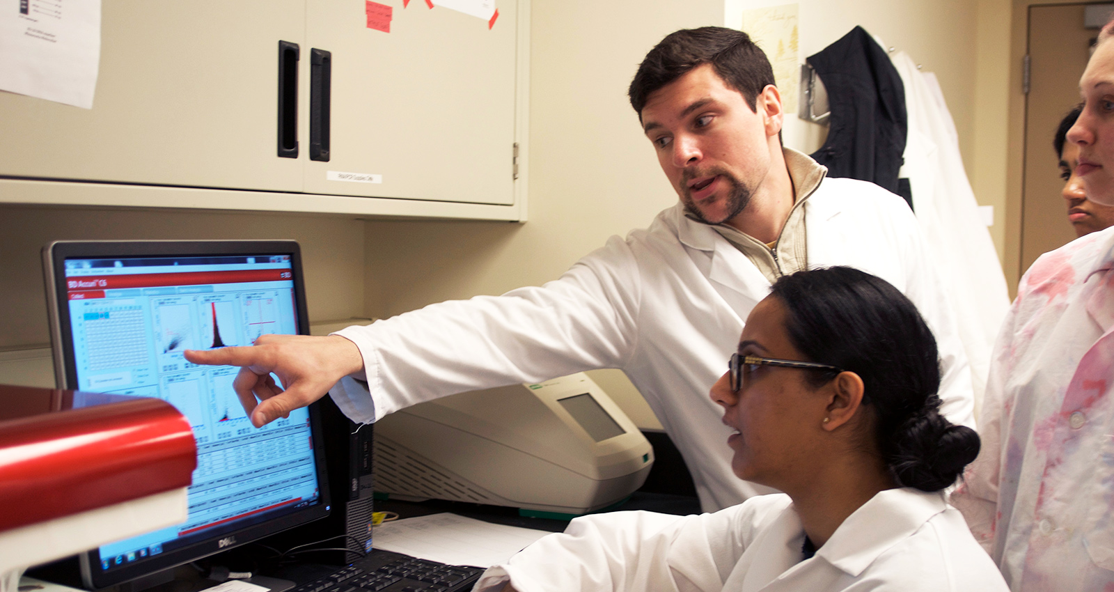 Students working in lab