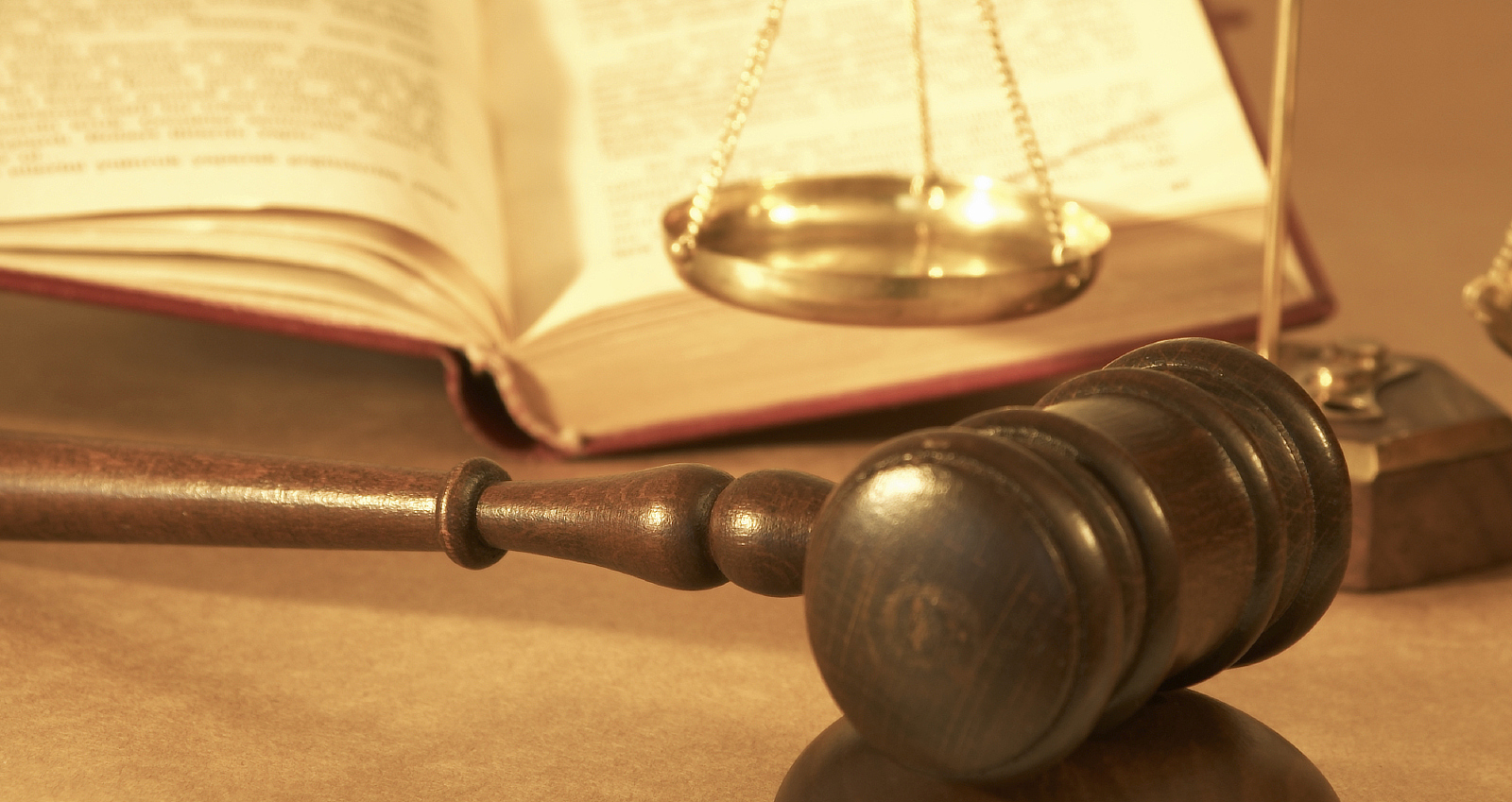 Gavel and law scale