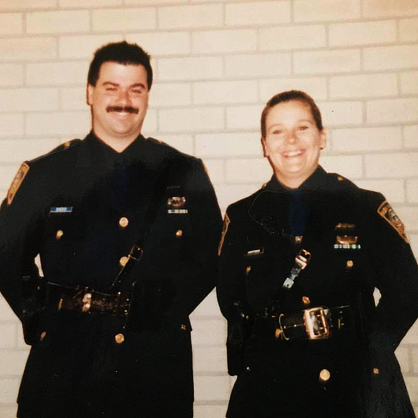 Lisa Dadio and officer