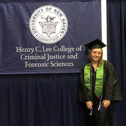 Kaitlyn Gencarelli ’19 at Commencement.