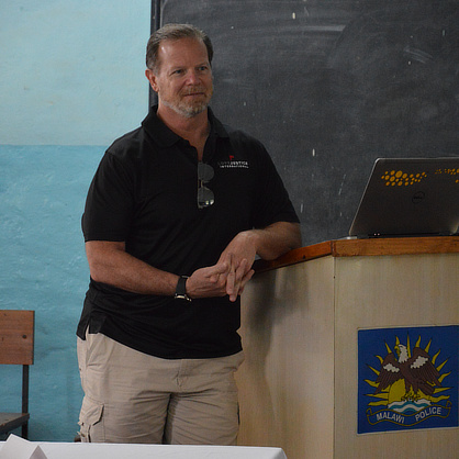 Prof. Jeffrey Blom conducted police training in Malawi in March 2021.