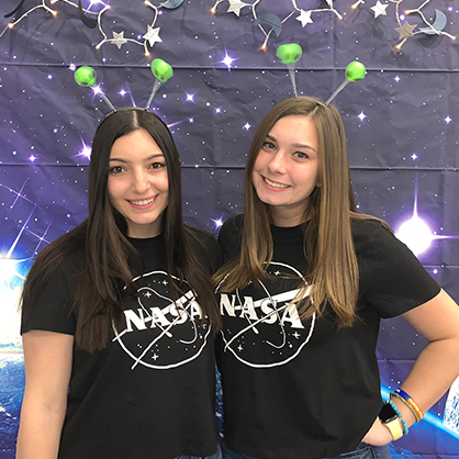 Arianna Padovano ’20, ’23 M.S. (left) at the University’s Up ’til Dawn fundraising event for St. Jude Children’s Research Hospital.