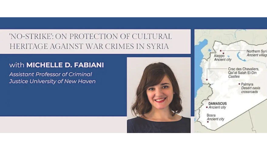 Cover slide from the presentation features a map of Syria and the presentation title.