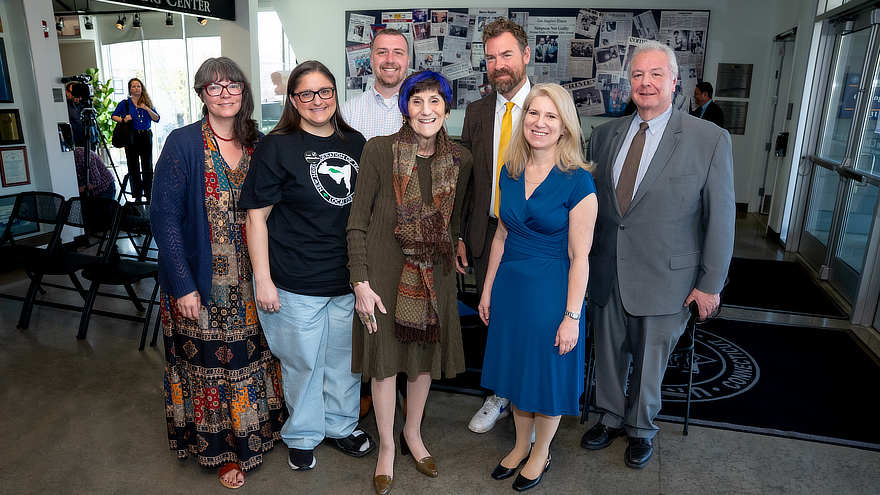 Rosa DeLauro and University leadership