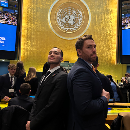 Eren says University Librarian Joseph Scollo, who is also the associate director of the University's Model United Nations program, was one of the people at the University who had the biggest impact on him.