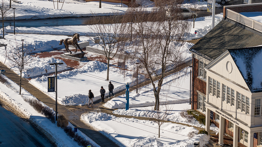 Campus with snow