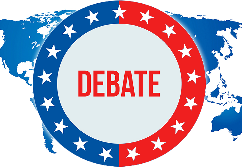 Political debate graphic