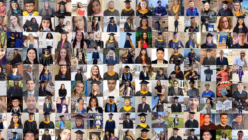 Collage of some of the winter 2021 graduates.
