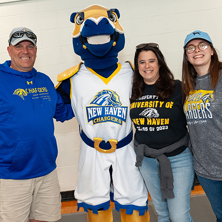 Charlie welcomed families to the University for Family Day.