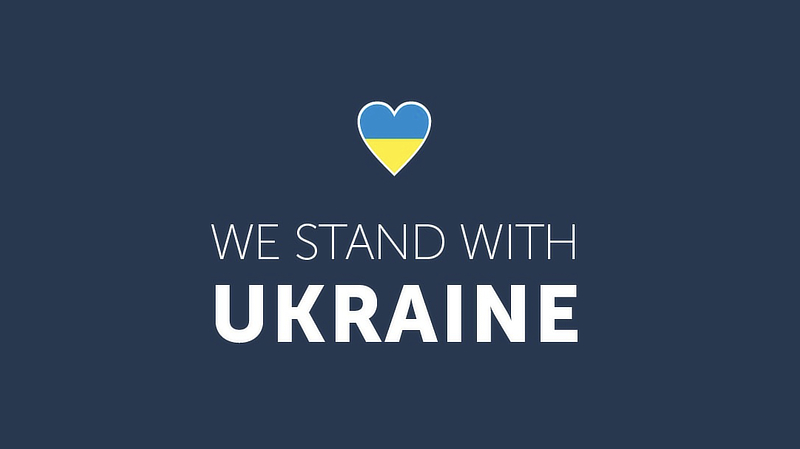 We Stand with Ukraine graphic