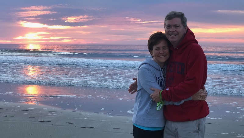 Image of Jill Banatoski and her husband at the beach. 