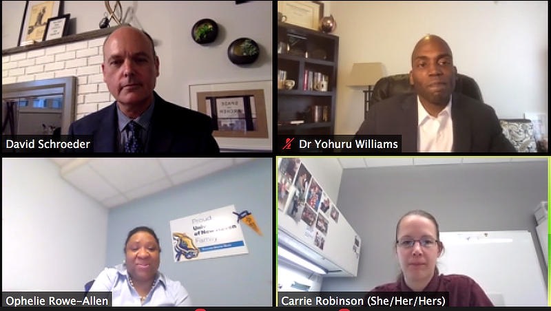 Image from zoom call of conversation with yohuru williams.