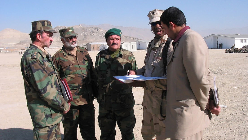 Dr. Robert Sanders training Afghan National Army officers
