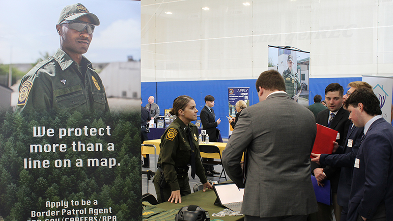 Employers from more than 50 organizations interacted with students at the career fair.