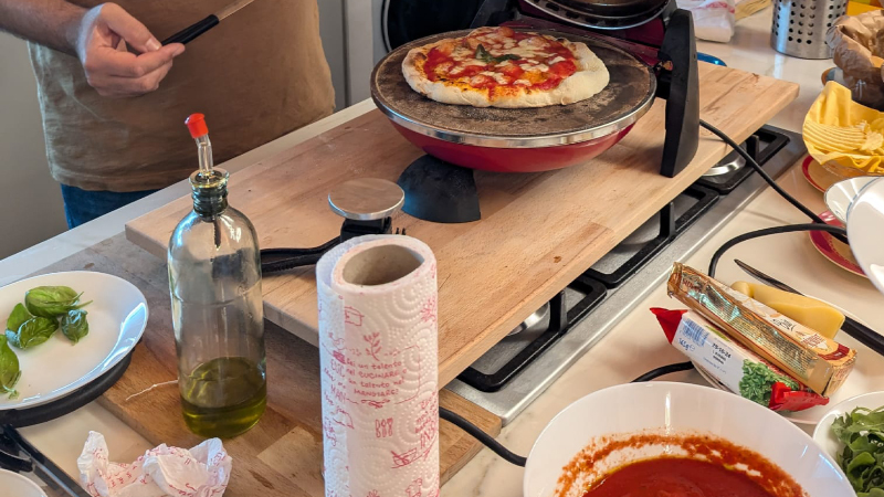 Home-cooking pizza with Italian family in Prato, Italy