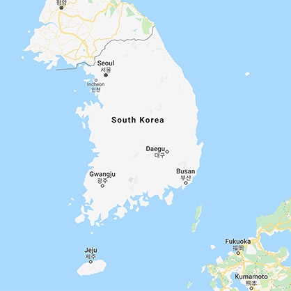 map of Korea