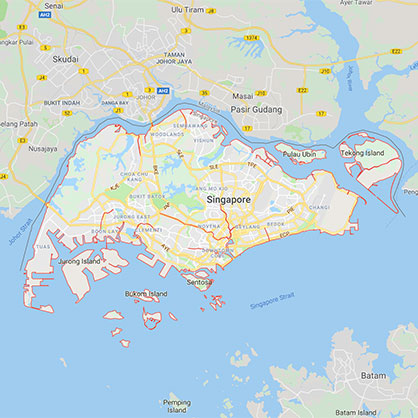 map of Singapore