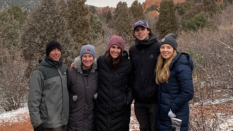 Image of Devon Moore with her family in Colorado.